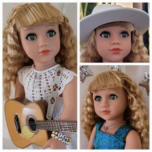 Taylor Swift Debut Inspired OOAK customized 18 Inch Doll & Outfits Gift Package